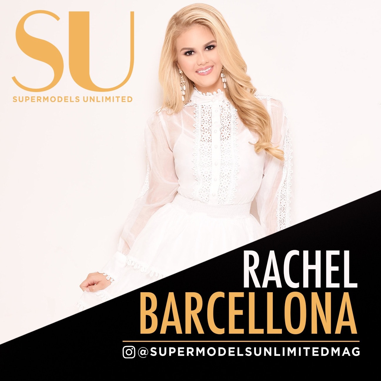 rachel barcellona blonde woman in red outfit